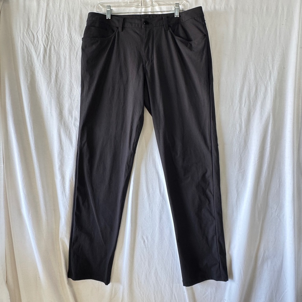 Lululemon ABC Classic-Fit Pant 34 Black 5-Pocket Commuter Trousers 34x31